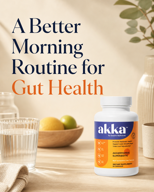 AKKA bottle with headline A Better Morning Routine for Gut Health